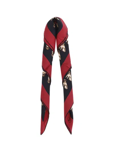 Valentino Petit Charles Silk Scarf In Black