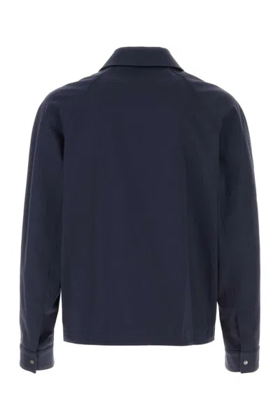 Fendi Giubbino In Cotone Stretch Blu Navy  Uomo In Blue