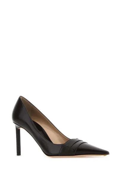 Tom Ford Dark Brown Leather Pumps In Black