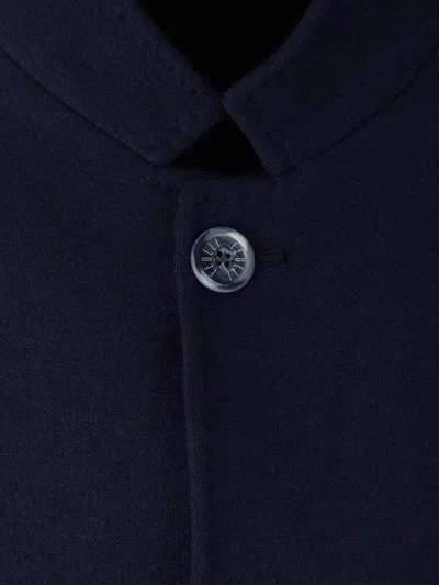 Fedeli Damon Flannel Cashmere Jacket In Blue
