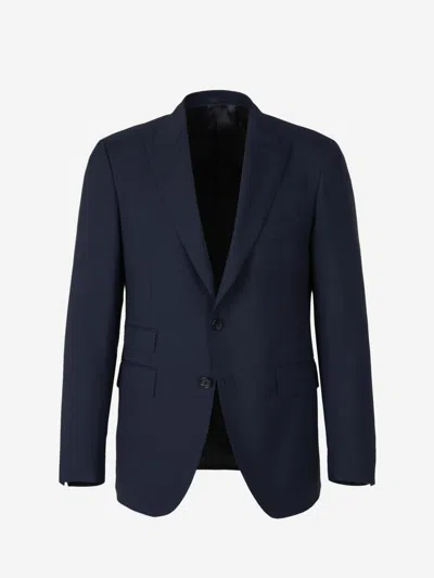 Scabal® Two-button Flap-pocket Suit In Blue