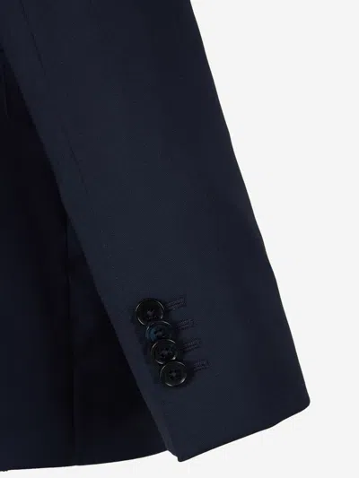 Scabal® Two-button Flap-pocket Suit In Blue
