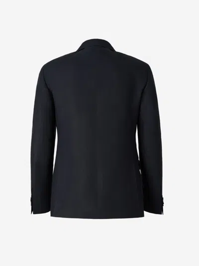 Scabal® Scabal Plain Linen Suit In Black