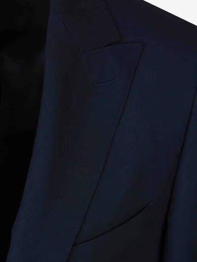 Scabal® Two-button Flap-pocket Suit In Blue
