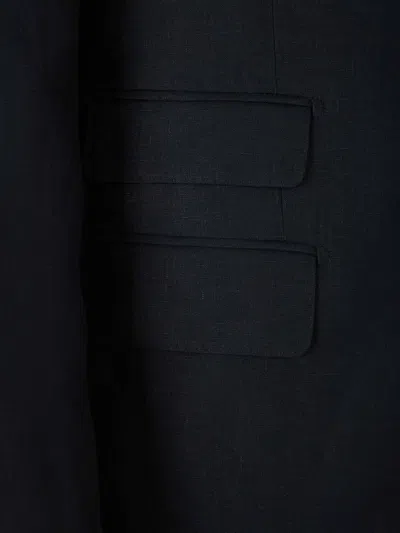 Scabal® Scabal Plain Linen Suit In Black