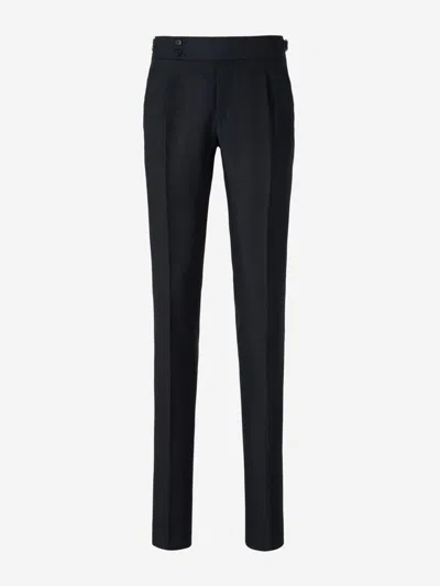 Scabal® Scabal Plain Linen Suit In Black