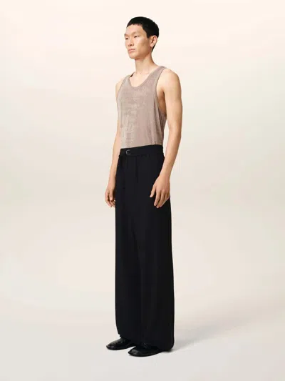 Ami Alexandre Mattiussi Ami Paris Straight Elasticated Trousers Clothing In Black