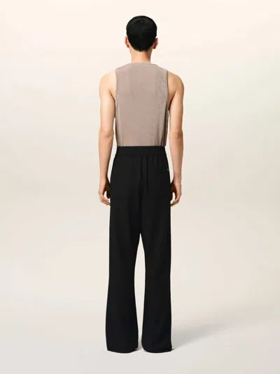 Ami Alexandre Mattiussi Ami Paris Straight Elasticated Trousers Clothing In Black