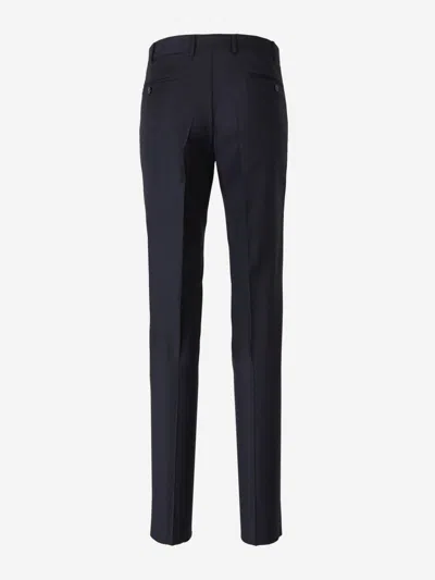 Scabal® Scabal Formal Wool Trousers In Blue