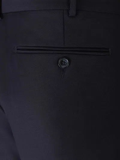 Scabal® Scabal Formal Wool Trousers In Blue