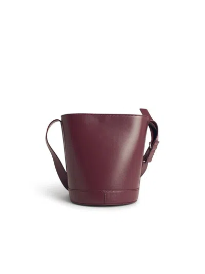Jil Sander Cannolo Bucket In Red