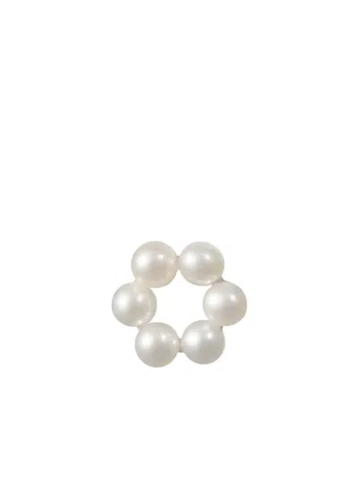 Sophie Bille Brahe 14kt Yellow Gold Petite Luna Pearl Earrings In Metallic