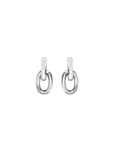 Rabanne Double Xl Link Earrings In Neutral