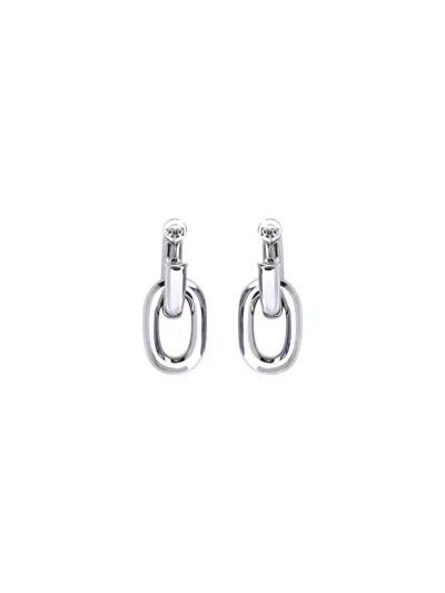 Rabanne Double Xl Link Earrings In Neutral