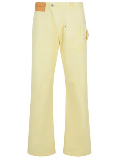 Jw Anderson Twisted Workwear Jeans In Neutral
