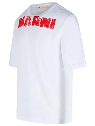 Marni Logo T-shirt In White