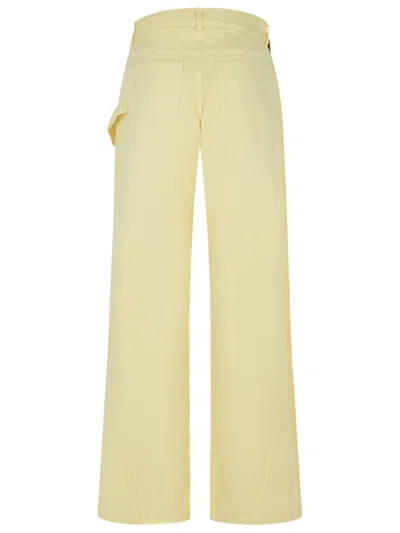 Jw Anderson J. W. Anderson Workwear' Cotton Pants With Yellow Twisted Leg In Yellow