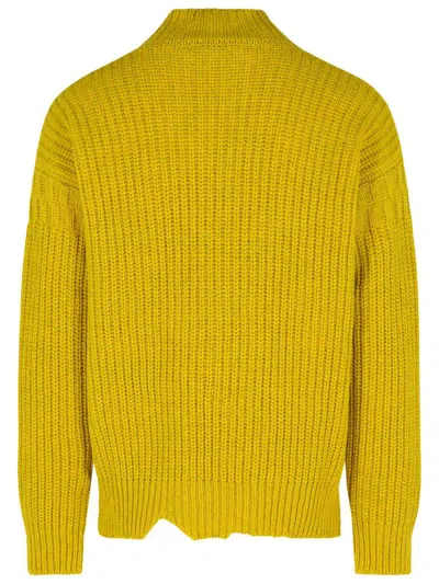 Marni Mustard Virgin Wool Turtleneck Sweater In Yellow