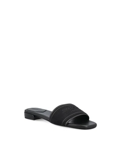 Jimmy Choo Round Toe Leather Sandals