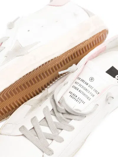 Golden Goose Super-star Sneakers In Nappa Leather With Suede Star And Pink Leather Heel Tab Shoes In Multi