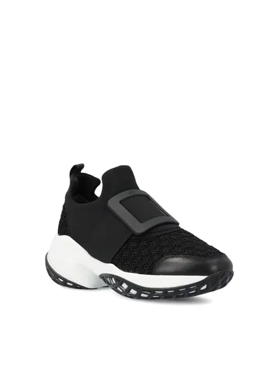 Roger Vivier Viv Run Mesh And Leather Sneakers