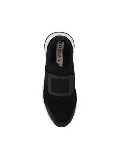 Roger Vivier Viv Run Mesh And Leather Sneakers