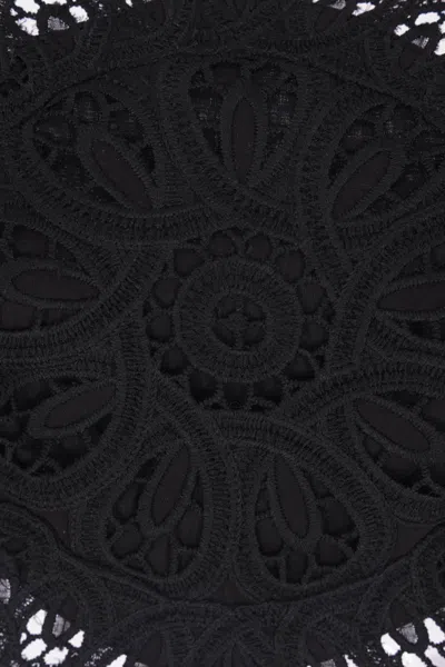 Zimmermann Rhiannon Embroidered Bodice Top In Black In Black