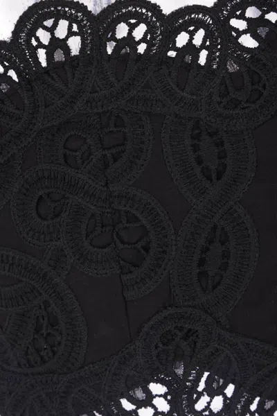 Zimmermann Rhiannon Embroidered Bodice Top In Black In Black
