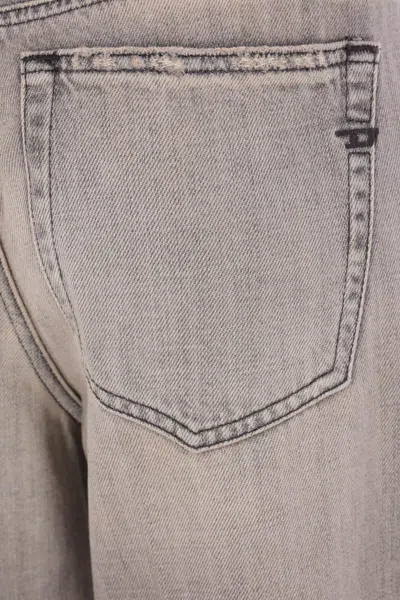 Diesel Wide-leg High-waist Denim Jeans With Five Pockets In Gray