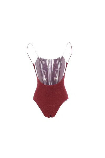 Oseree Lumiere Maillot Swimsuit In Red