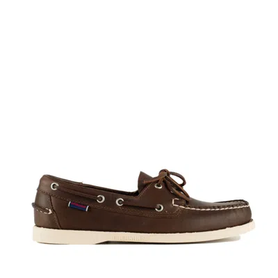 Sebago Docksides Portland Brown Loafer In Brown