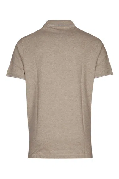 Paul & Shark Light Brown Short Sleeves Logo Polo In Neutral