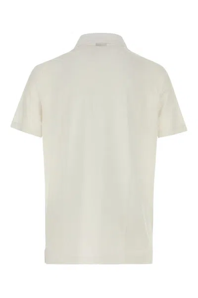Paul & Shark White Short Sleeve Logo Polo In Neutral