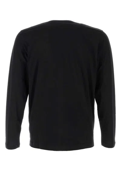 Dries Van Noten Hubbot Long-sleeved Crewneck T-shirt In Black