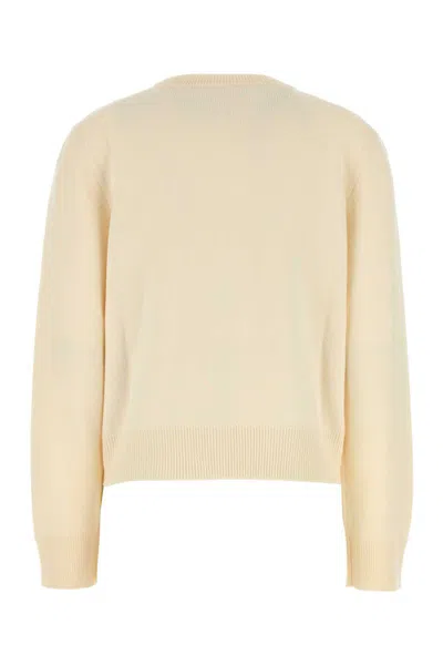 Jil Sander Floral Embroidered Virgin Wool Blend Sweater