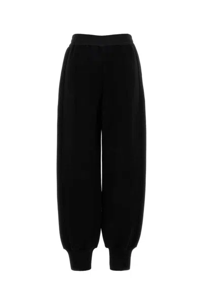 Jil Sander Pantalone Jogging In Misto Lana Nera  Donna