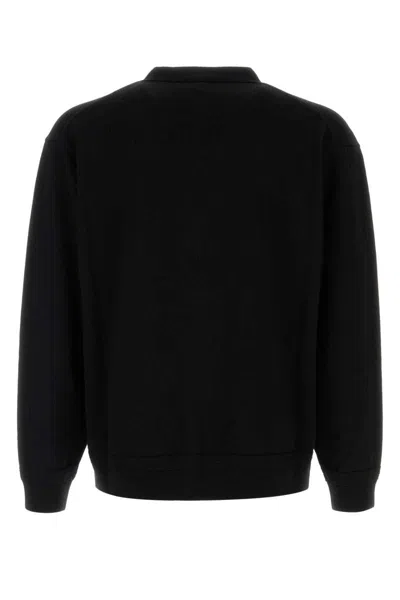 Kenzo V-neckline Cuffs And Hem In Ribbing In Black