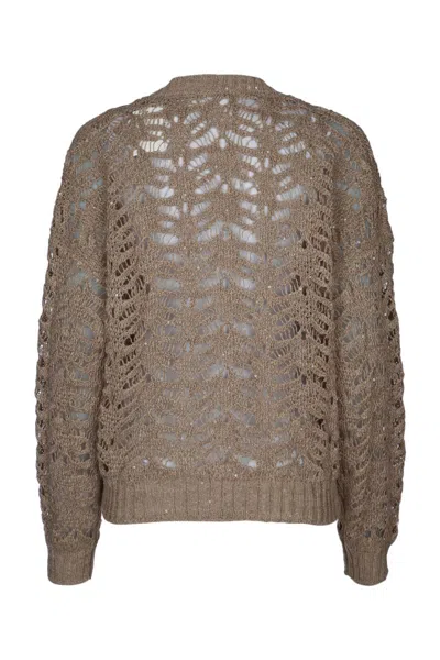 Brunello Cucinelli Open Knit Cardigan