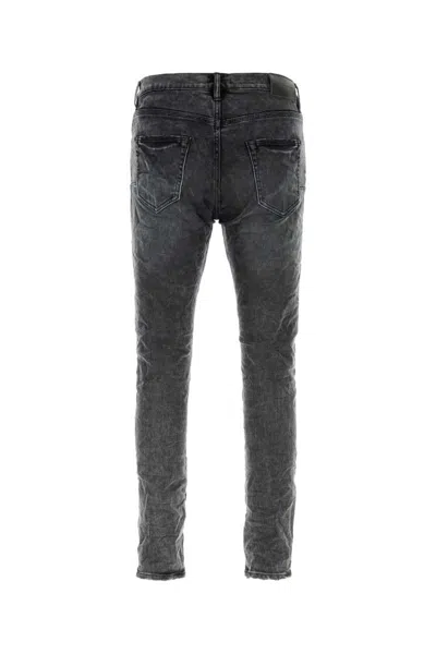 Purple Brand Black Skinny Faded Denim Jeans In Black