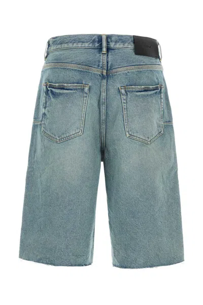 Purple Brand Denim Bermuda Shorts In Blue
