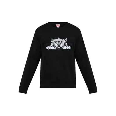 Kenzo Sweatshirt With A Distinctive Tiger Head In Black