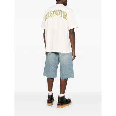 Cole Buxton Mens Vintage White Arc Logo-print Cotton T-shirt Xl