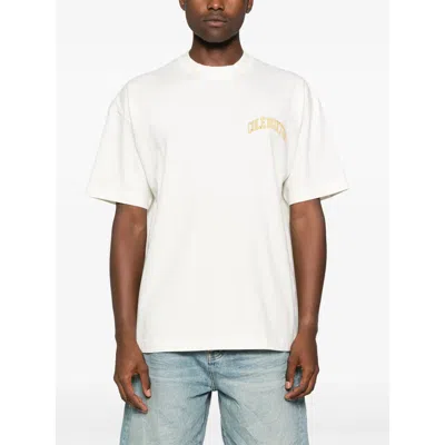Cole Buxton Mens Vintage White Arc Logo-print Cotton T-shirt Xl