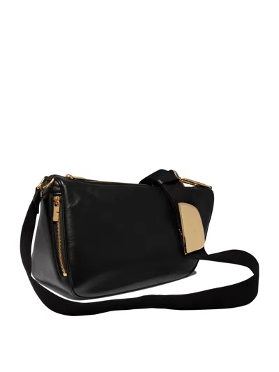 Burberry Shoulder Bags With Adjustable Strap And External Pocket In Black