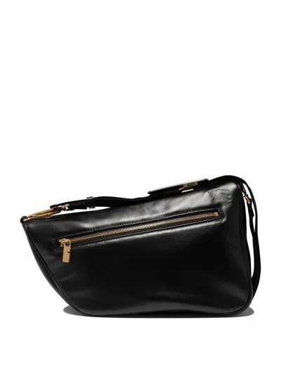 Burberry Shoulder Bags With Adjustable Strap And External Pocket In Black