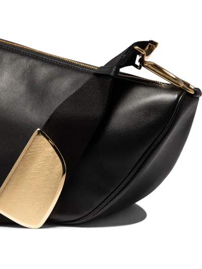 Burberry Shoulder Bags With Adjustable Strap And External Pocket In Black