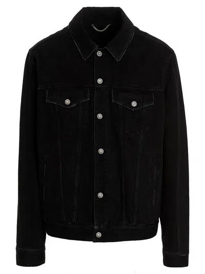 Golden Goose Vintage-effect Black Denim Jacket In Black