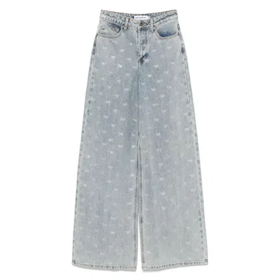Self-portrait Crystal Embellished Denim Jeasn In Multi