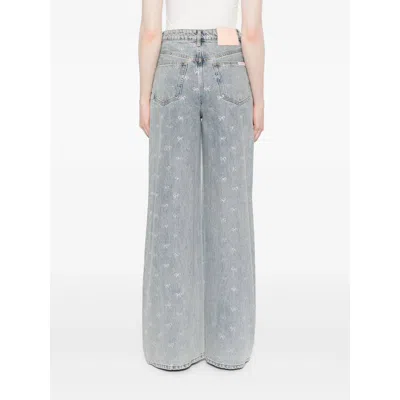 Self-portrait Crystal Embellished Denim Jeasn In Multi