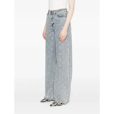 Self-portrait Crystal Embellished Denim Jeasn In Multi